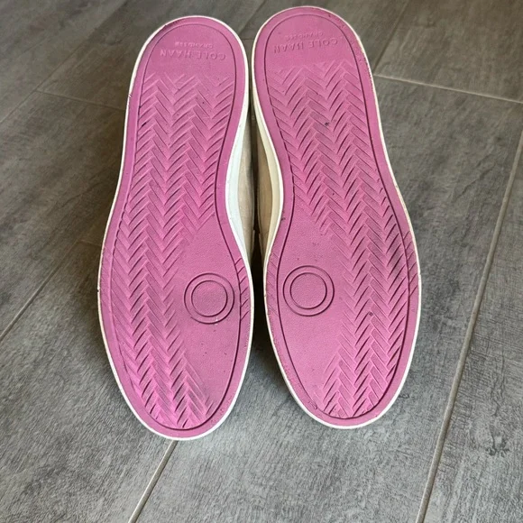 Cole Haan Beige Suede Loafers - Picture 3 of 6